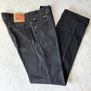 Levi's Original 501 Button Fly Denim Jeans Black 0660 - Men's W34 x L34